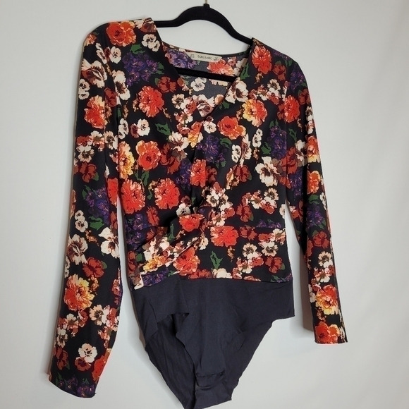 Zara Floral And Black Body Suit - Picture 4 of 12